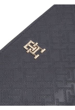 Billetera Azul Con Monogramas TH Y Cremallera Tommy Hilfiger