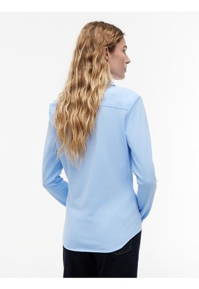 Camisa Celeste De Piqué 1985 De Corte Slim Tommy Hilfiger