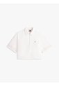 Camisa Blanca Amplia Con Logo Calado Integral Tommy Jeans de Tommy Hilfiger