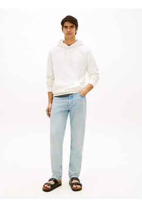 Buzo Blanco Con Capota AOP Flag Jacquard Tommy Hilfiger