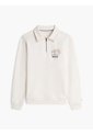Saco Blanco De Rugby Con Cremallera De Un Cuarto Y Logo Tommy Hilfiger de Tommy Hilfiger