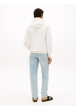 Buzo Blanco Con Capota AOP Flag Jacquard Tommy Hilfiger