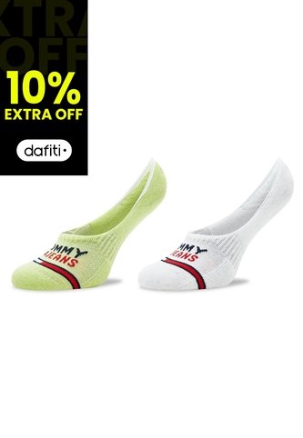 Pack De 2 Calcetines Invisibles Blanco-Amarillo Tommy Hilfiger Tommy Hilfiger
