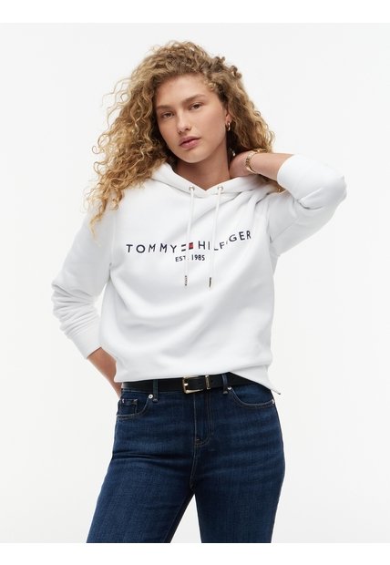 Suéter Blanco Heritage Con Gorro  Tommy Hilfiger