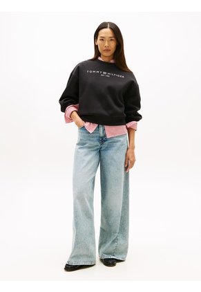 Saco Negro Con Logo Corp Moderno Tommy Hilfiger