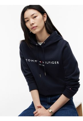 Suéter Azul Heritage Con Gorro  Tommy Hilfiger