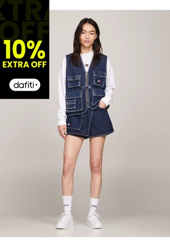 Falda Short De Jeans De Estilo Funcional Para Mujer Tommy Jeans Tommy Hilfiger