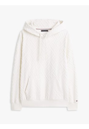 Buzo Blanco Con Capota AOP Flag Jacquard Tommy Hilfiger