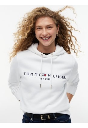 Suéter Blanco Heritage Con Gorro Tommy Hilfiger