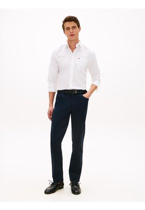 Camisa Blanca Oxford Ligera De Corte Regular Tommy Hilfiger