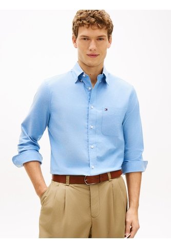 Camisa Azul Oxford Ligera De Corte Regular Tommy Hilfiger Tommy Hilfiger