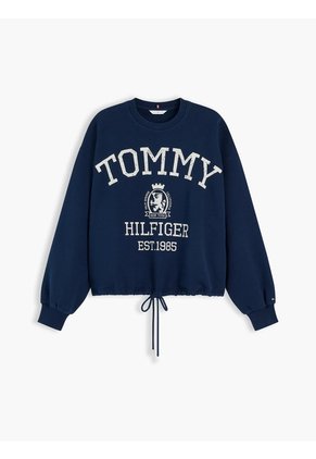 Saco Multicolor Amplio Con Bajo Con Cordón Y Escudo Tommy Hilfiger