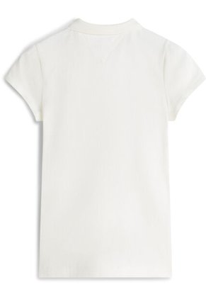 Polo Blanco Con Piqué De Corte Slim Tommy Hilfiger