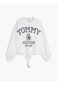 Saco Blanco Amplio Con Bajo Con Cordón Y Escudo Tommy Hilfiger de Tommy Hilfiger
