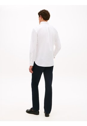 Camisa Blanca Oxford Ligera De Corte Regular Tommy Hilfiger
