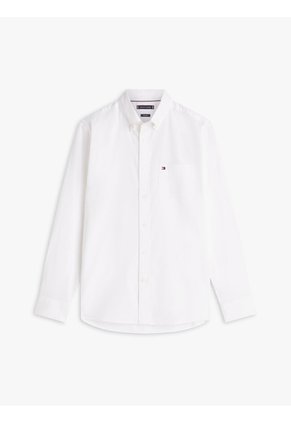 Camisa Blanca Oxford Ligera De Corte Regular Tommy Hilfiger