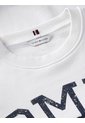 Saco Blanco Amplio Con Bajo Con Cordón Y Escudo Tommy Hilfiger de Tommy Hilfiger