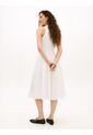Vestido Blanco Midi Con Botones Dorados Tommy Hilfiger de Tommy Hilfiger