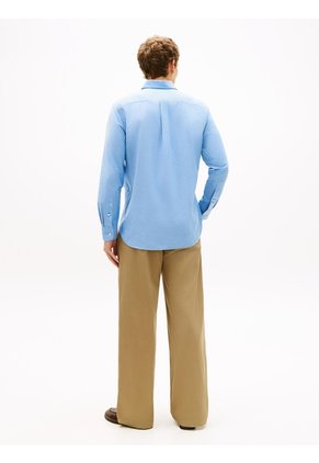 Camisa Azul Oxford Ligera De Corte Regular Tommy Hilfiger