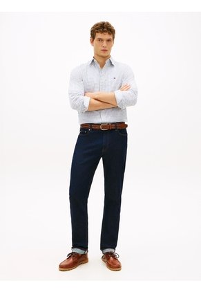 Camisa Azul De Cuadros TH Flex Regular Tommy Hilfiger