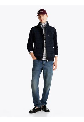 Chaqueta Azul Acolchada Con Cuello Levantado Tommy Hilfiger