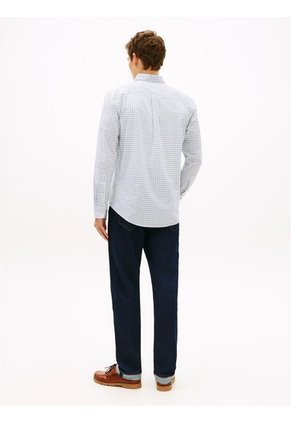 Camisa Azul De Cuadros TH Flex Regular Tommy Hilfiger
