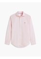 Camisa Rosa De Corte Regular En Popelín Lavado Tommy Hilfiger de Tommy Hilfiger