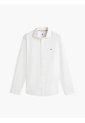 Camisa Blanca De Corte Regular En Popelín Lavado Tommy Hilfiger de Tommy Hilfiger