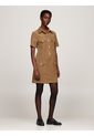 Vestido Beige Corto De Manga Corta Tommy Hilfiger de Tommy Hilfiger