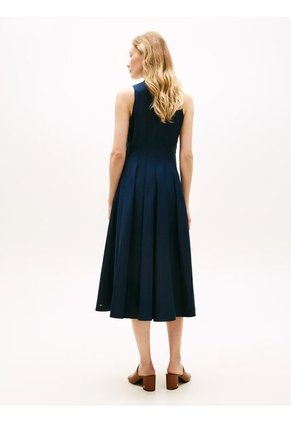 Vestido Multicolor Midi Con Botones Dorados Tommy Hilfiger