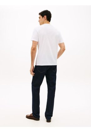 Camiseta Blanca De Punto Con Rayas Global Stripe Tommy Hilfiger