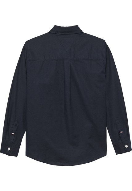 Camisa Azul Para Niño Essential De Algodón Oxford Tommy Hilfiger