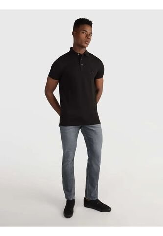 Polo 1985 Collection De Piqué Y Corte Slim Hombre Negro Tommy Hilfiger Tommy Hilfiger