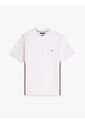 Camiseta Blanca De Punto Con Rayas Global Stripe Tommy Hilfiger de Tommy Hilfiger