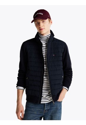 Chaqueta Azul Acolchada Con Cuello Levantado Tommy Hilfiger