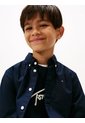 Camisa Azul Para Niño Essential De Algodón Oxford Tommy Hilfiger de Tommy Hilfiger