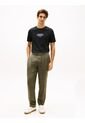 Camiseta Negra De Punto Con Cuello Redondo Y Logo Tommy Hilfiger de Tommy Hilfiger