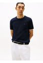 Camiseta Azul De Cuello Redondo Con Logo Tommy Hilfiger de Tommy Hilfiger