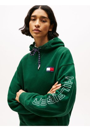 Buzo Verde Amplio Con Capota Hilfiger Sailing Tommy Hilfiger