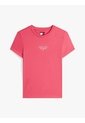 Camiseta Rosada De Punto Con Logo Y Corte Slim Tommy Jeans de Tommy Hilfiger