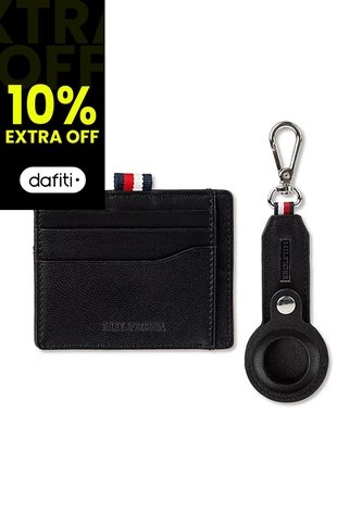 Tarjetero Negro Con Llavero Para AirTag Tommy Hilfiger Tommy Hilfiger