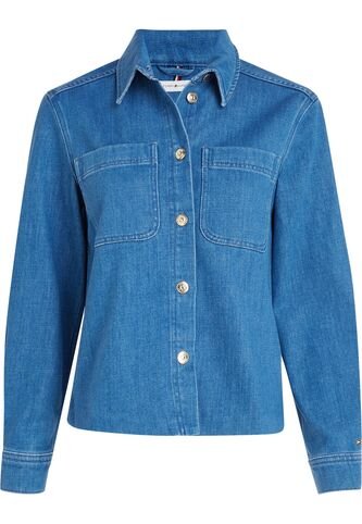 Chaqueta Denim Con Bolsillos De Solapa Para Mujer Tommy Hilfiger Tommy Hilfiger