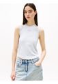 Camiseta Celeste Sin Mangas Con Cuello Halter Tommy Jeans de Tommy Hilfiger