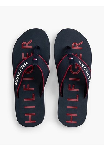 Sandalias Azul Marino Con Tira Trenzada Y Logo Bordado Tommy Hilfiger Tommy Hilfiger