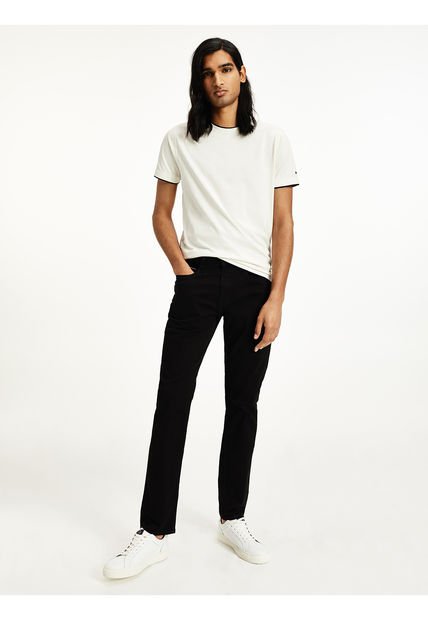 Jeans Negro Denton De Corte Recto Tommy Hilfiger