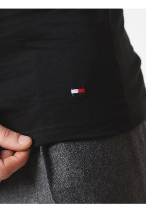 Pack De 3 Camisetas Negras Para Hombre Tommy Hilfiger