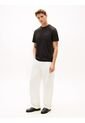 Camiseta Negra De Punto Con Rayas Global Stripe Tommy Hilfiger de Tommy Hilfiger