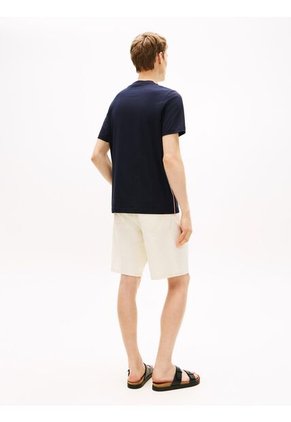 Camiseta Azul De Punto Con Rayas Global Stripe Tommy Hilfiger