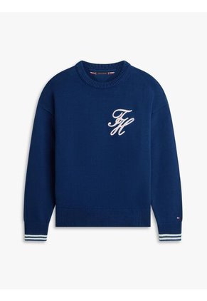 Saco Azul Grueso Con Logo Bordado Tommy Hilfiger