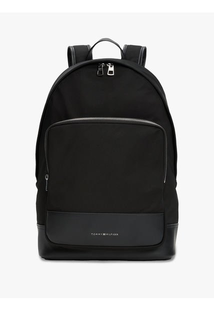 Morral Negro TH Business Con Logo Metálico Tommy Hilfiger